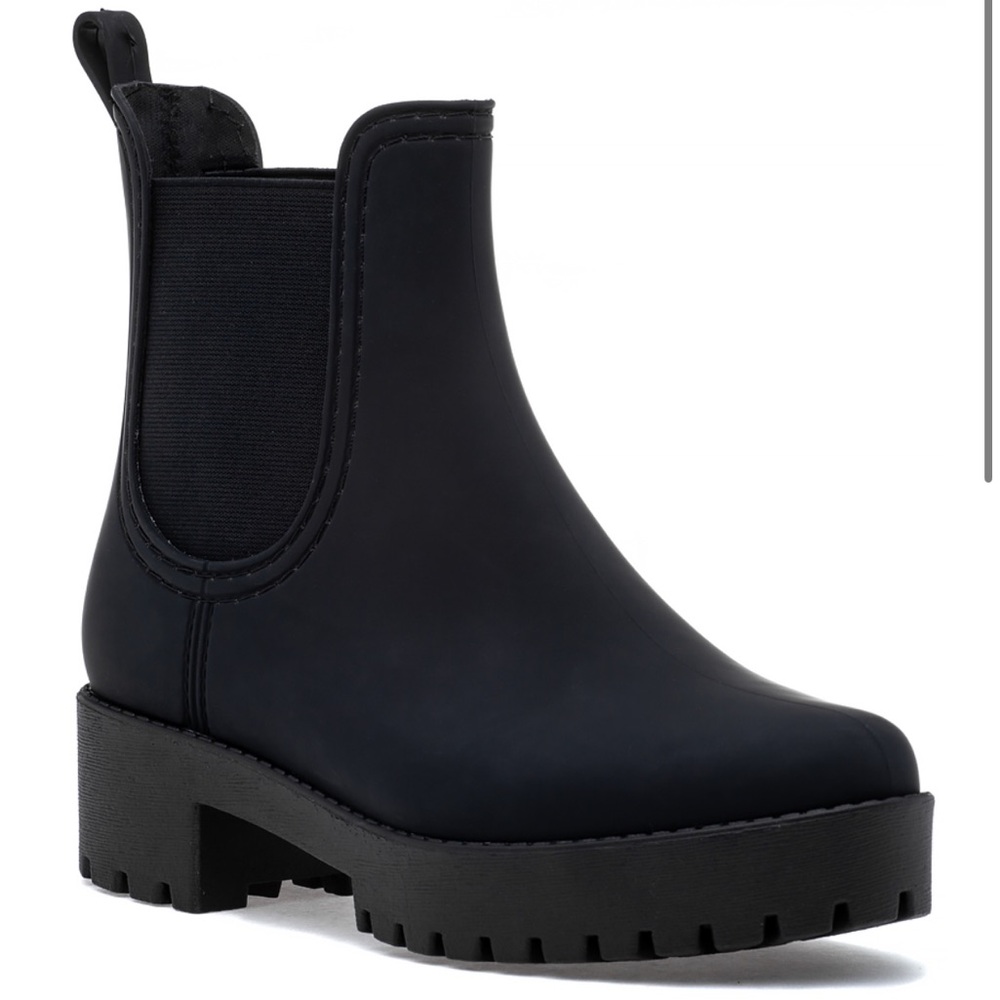 Jeffrey Campbell black matte Rain boots